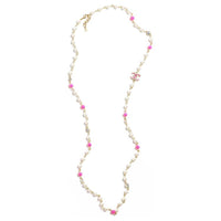 CHANEL Metal Glass Pearl Rhinestone Necklaces Unisex Gold