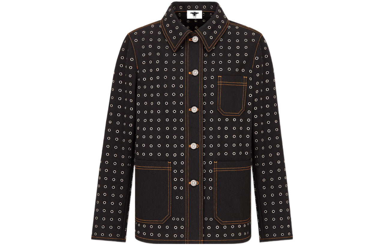 DIOR Quarterly New Products FW22 Denim Jacket Women's Black