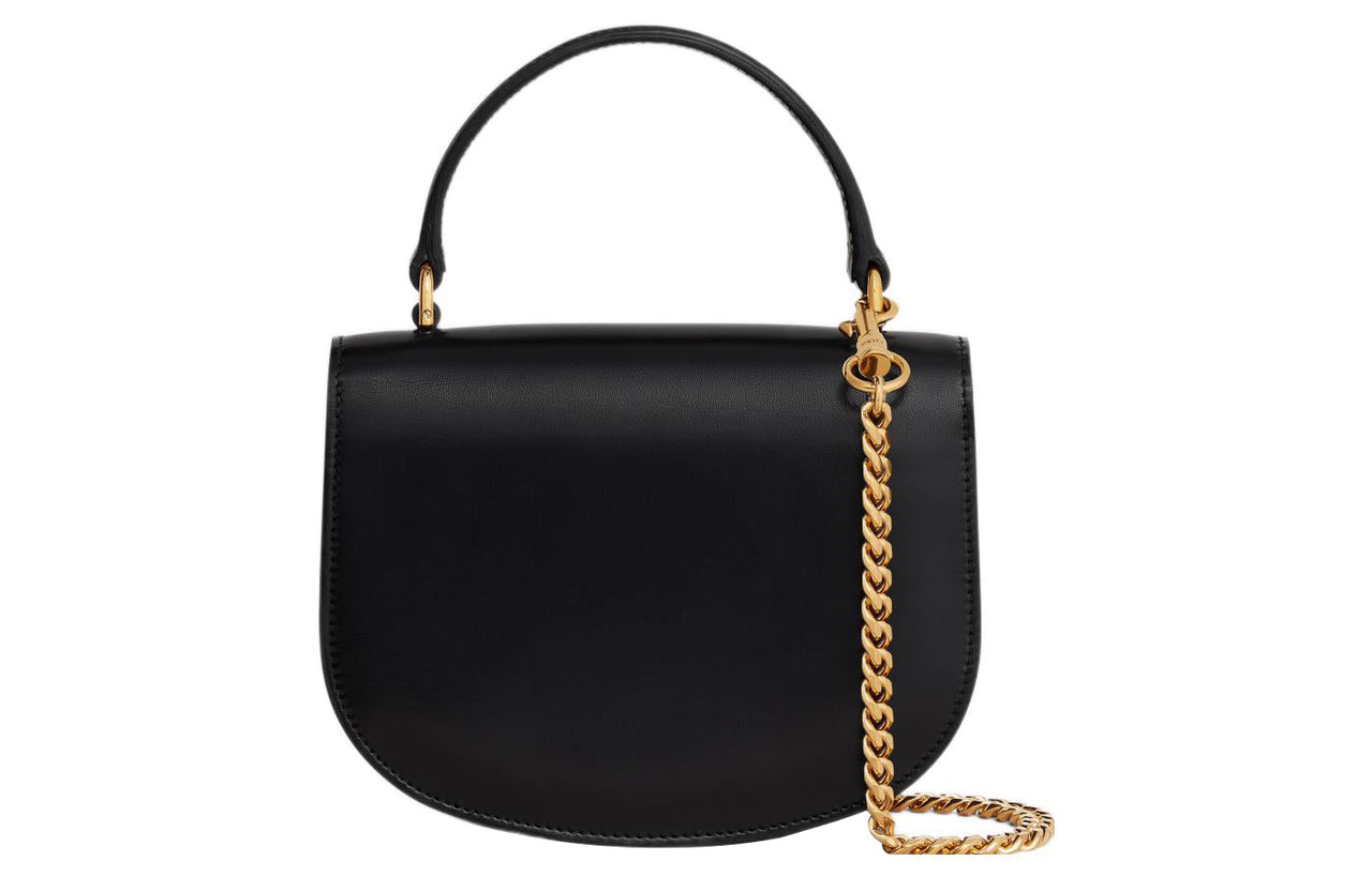 CELINE BesaceTriomphe Shiny Cow Leather Shoulder Bag Crossbody Bag Handbag Mini Women's Black