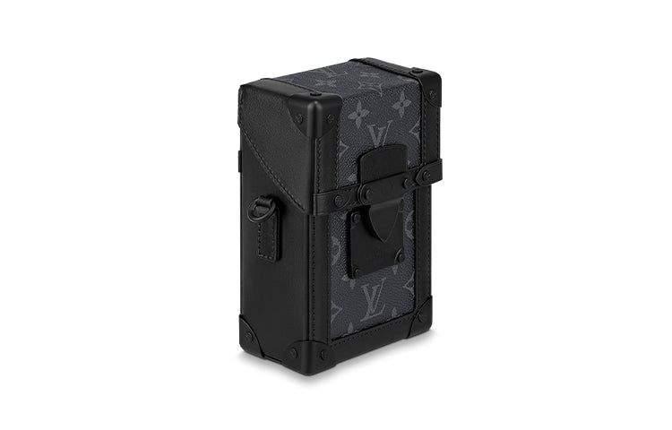 LOUIS VUITTON Trunk Vertical Cow Leather Canvas Shoulder Bag, Crossbody Bag, Wallet Regular Men's Black