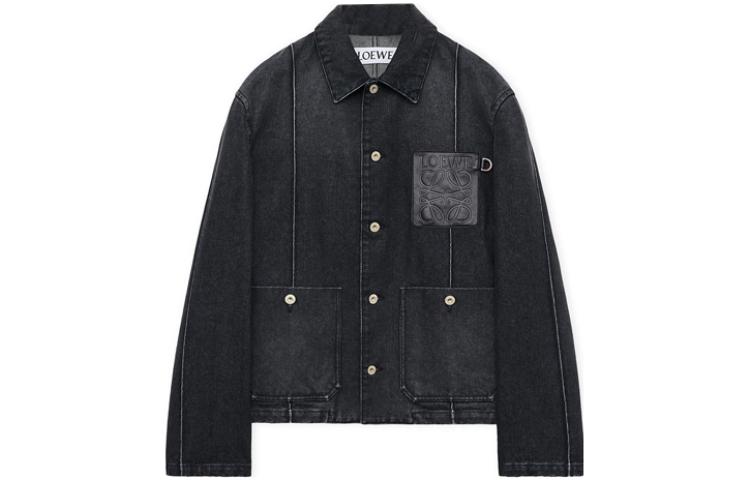 LOEWE Leather-pocket Denim Jacket