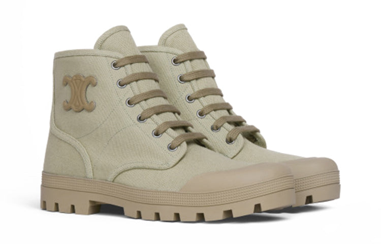 CELINE Ankle Boots Women's Light Green