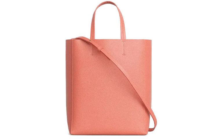 CELINE Grained Calfskin Bucket Bags Shoulder Bag Crossbody Bag Handbag Small Size Women's Pink Orange