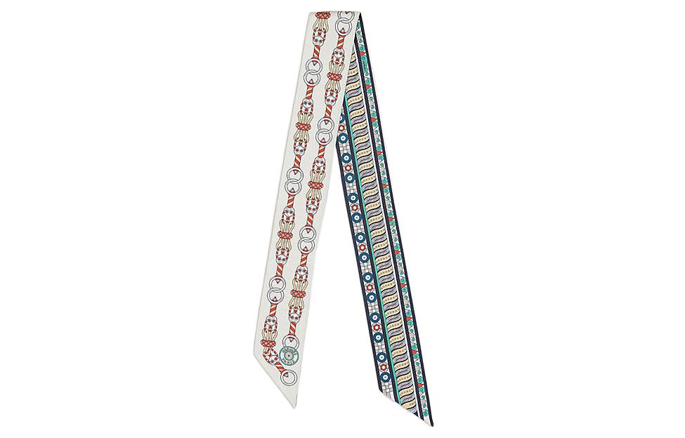HERMES Mulberry Silk Silk Scarves Women's Beige