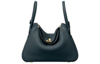 HERMES Lindy Cow Leather Handbag Shoulder Bag Women's 6O Vert Cypres Pine Green
