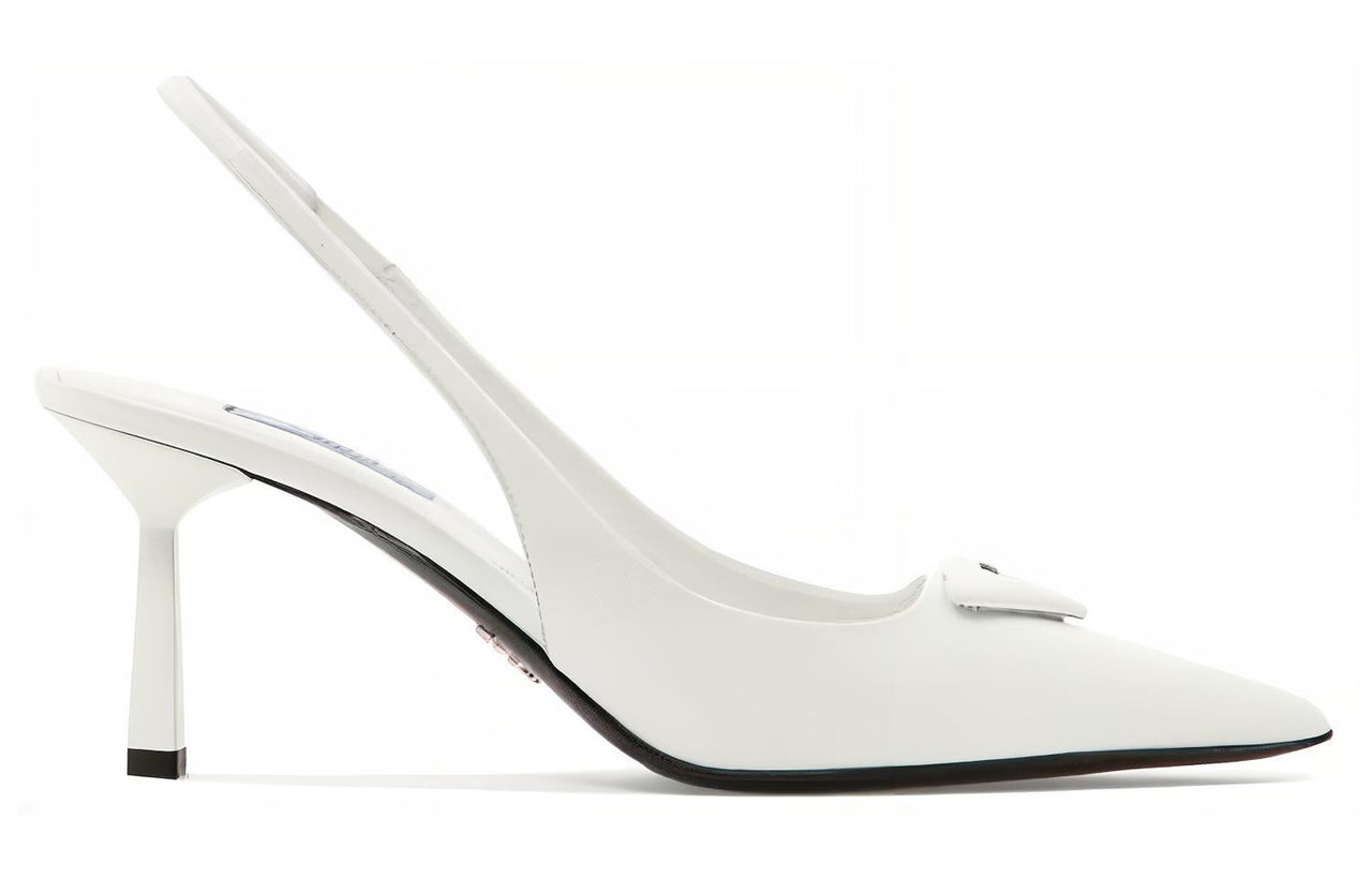 PRADA 75mm Leather Slingback Pumps