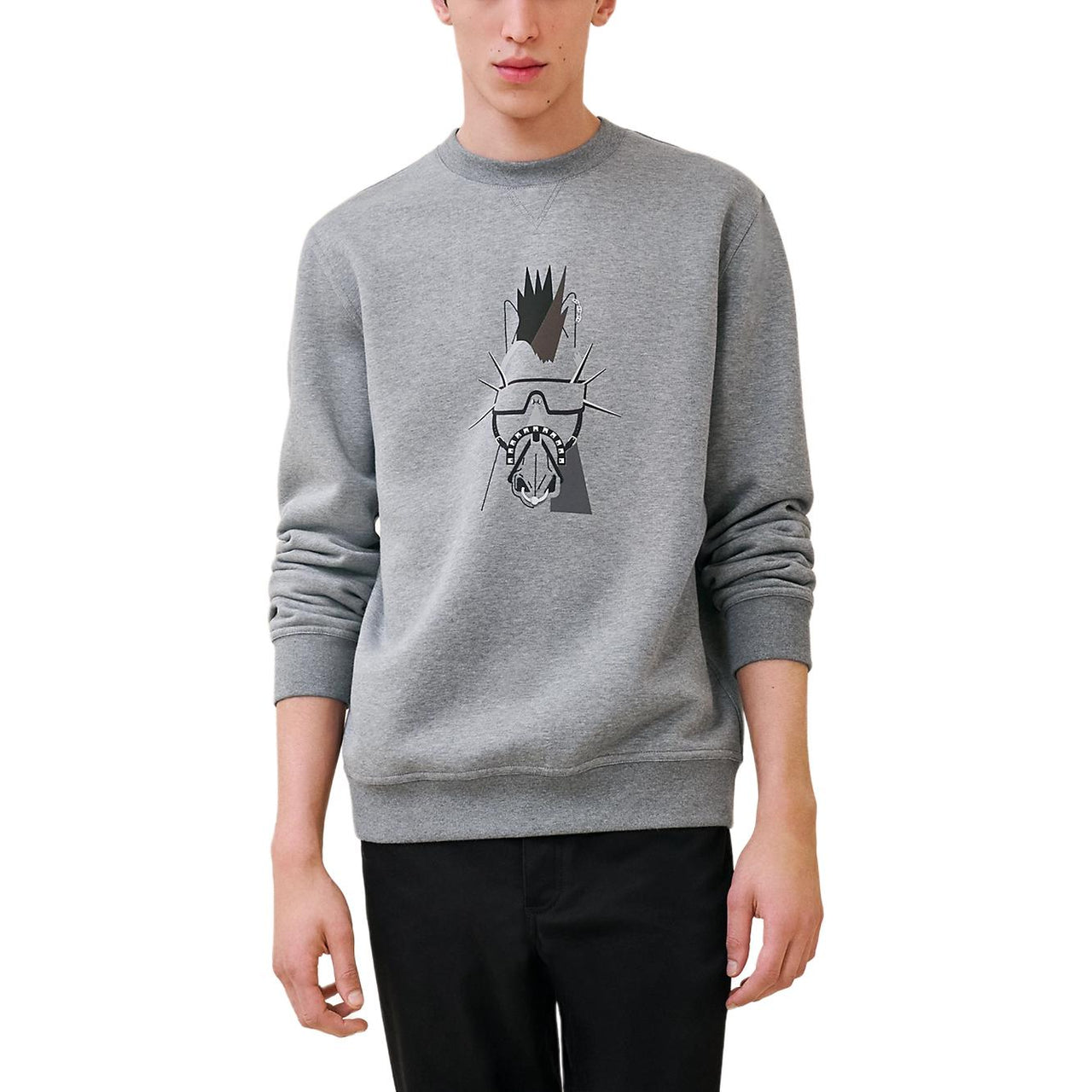 HERMES SS24 Sweatshirt Men's Gray