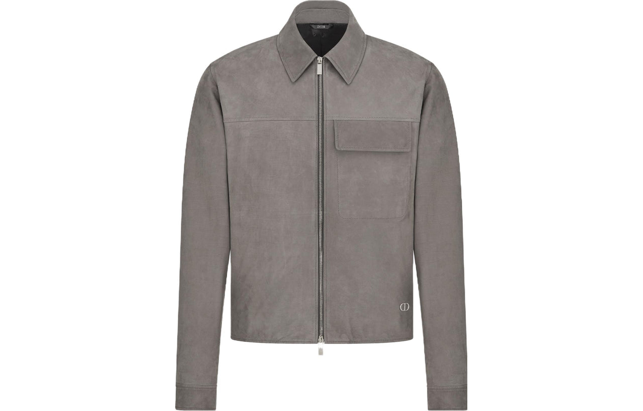 DIOR Leather Jackets Men Gray