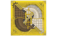 HERMES Silk Scarves Unisex Fresh Yellow/Cream/Brown Towel