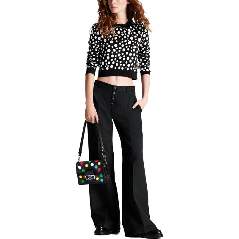 LOUIS VUITTON X Yayoi Kusama Infinity Dots Cropped Pullover Black/White