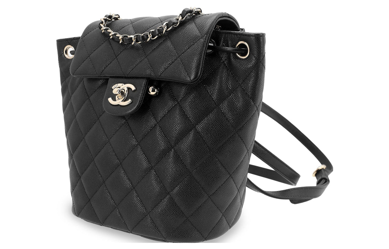 CHANEL Small 23S Grained Calfskin Backpack Black AS4058