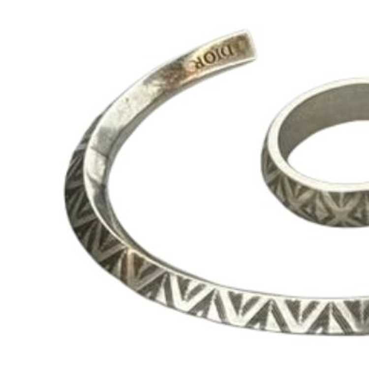 DIOR Brass Bangles Men's Silver