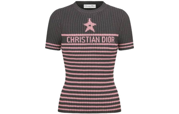 DIOR Crop Tops Women's Gray Pink