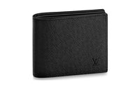 LOUIS VUITTON Cow Leather Wallet Men's Black