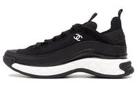 CHANEL Velvet Calfskin & Mixed Fibers Sneaker 'Black'