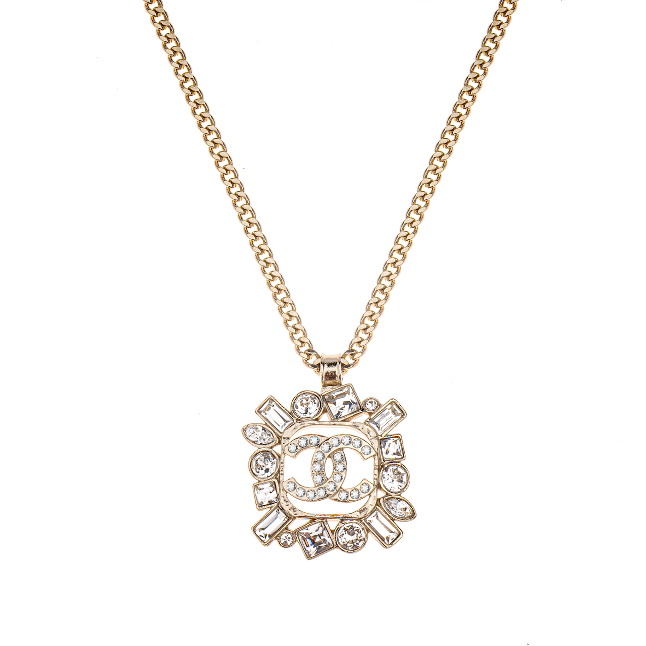 CHANEL Metal Necklaces Women's Gold