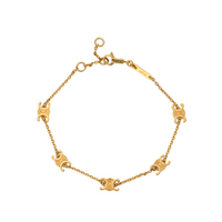 CELINE Triomphe Mini Triomphe Bracelet In Brass With Gold Finish