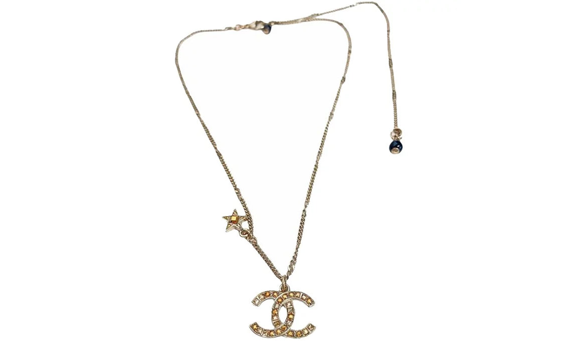 CHANEL Necklaces Women's Gold