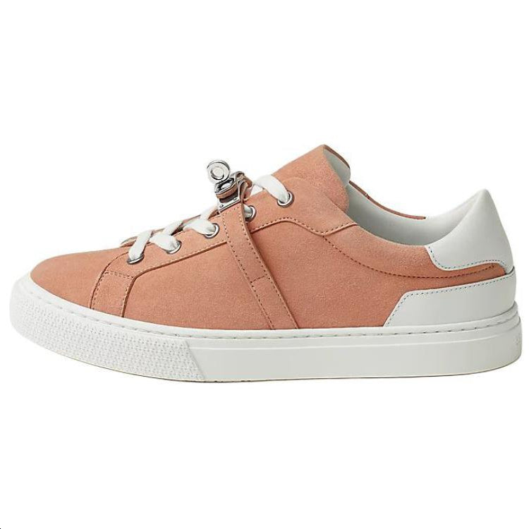 HERMES Low-Top Skateboard Shoes Women's Nude Pink
