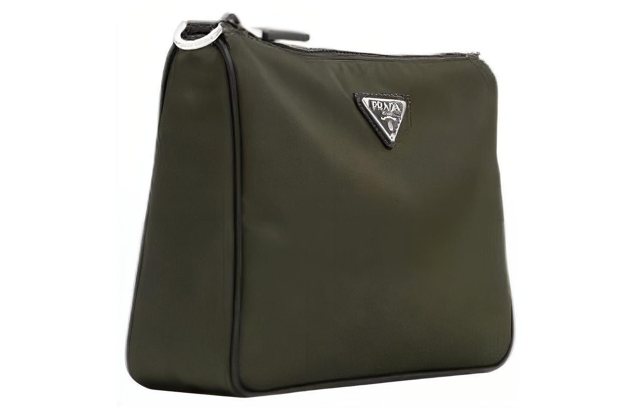 PRADA Polyamide Messenger Bag, Crossbody Bag, Shoulder Bag Men's Green