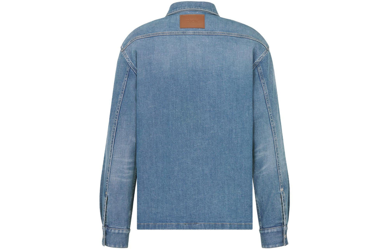 DIOR Logo Embossed Denim Shirt