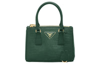 PRADA Galleria Killer Bag Lizard Skin Shoulder Bag Crossbody Bag Handbag Mini Women's Dark Green