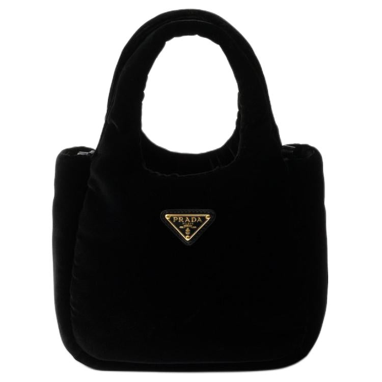 PRADA Fabric One Shoulder Handbags Mini Women's Black