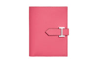 HERMES Calvi Evercolor Calfskin Card Holder Wallet Regular Women's 8W Rose Azalea New Lip Balm Powder