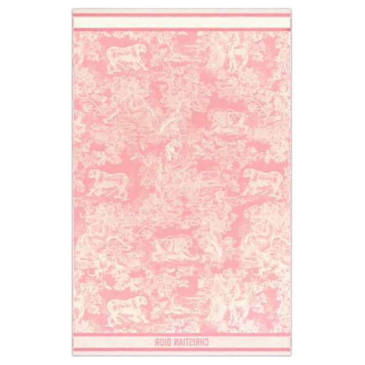 DIOR Cotton Knit Scarves Women's Pink