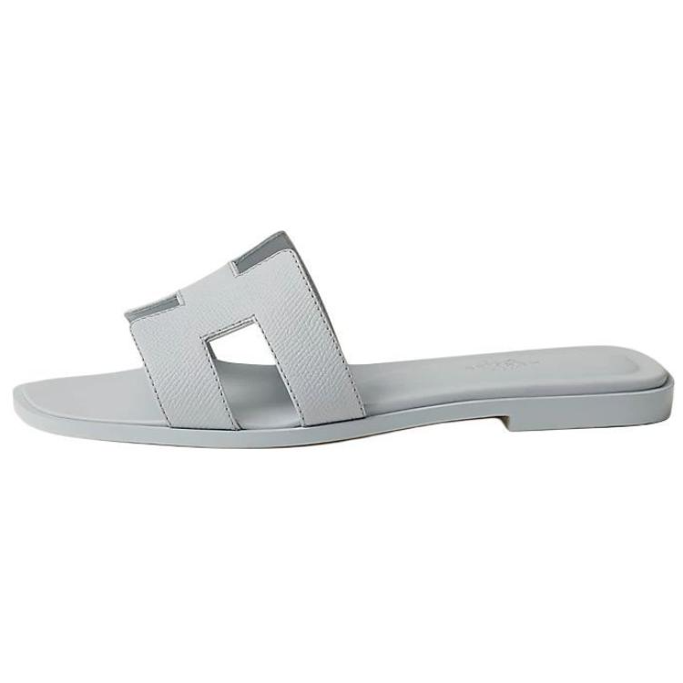 HERMES Oran Slide Slippers Women's Blue
