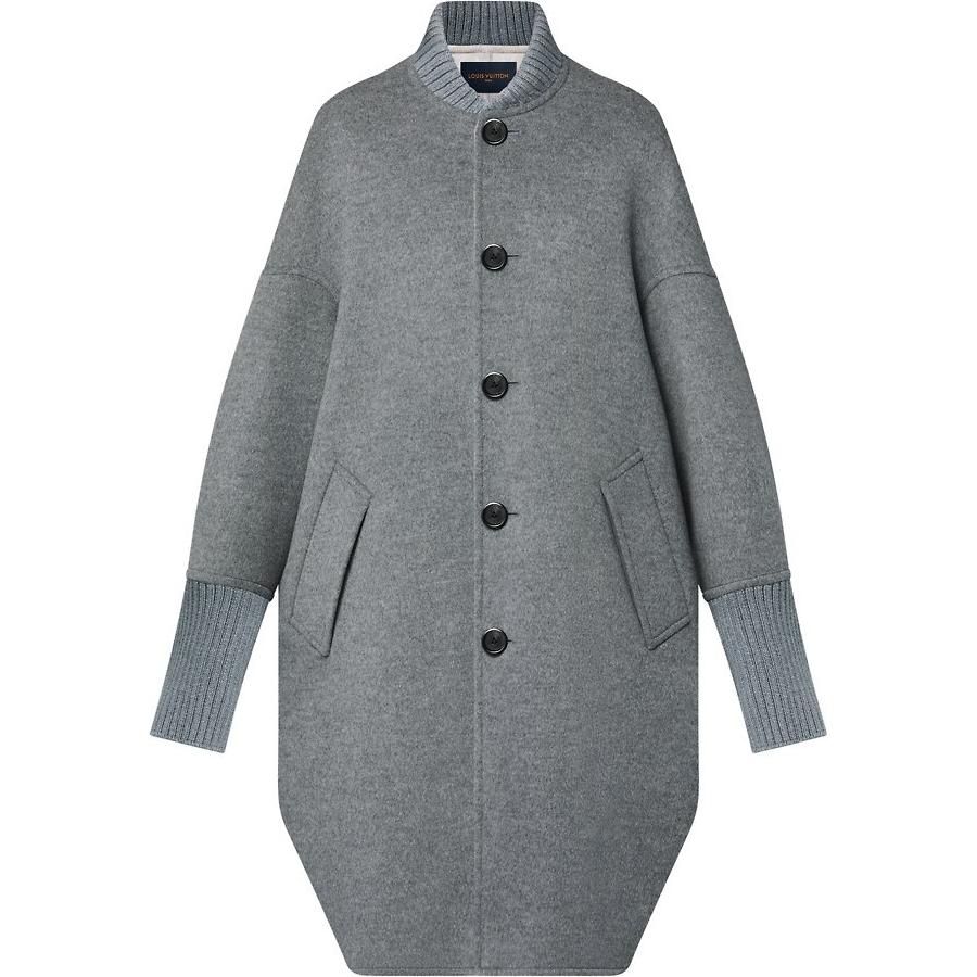 LOUIS VUITTON Slouchy Long Bomber Coat