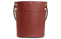 CELINE Satin Calfskin Bucket Bag, Shoulder Bag, Crossbody Bag, Handbag Women's Red