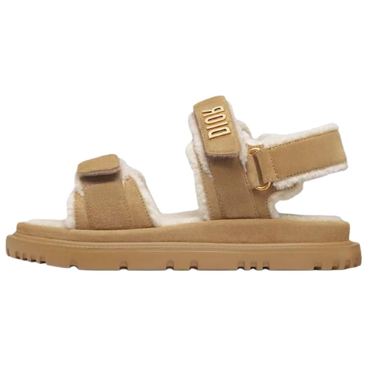 DIOR DiorAct Strap Sandals Women's Beige