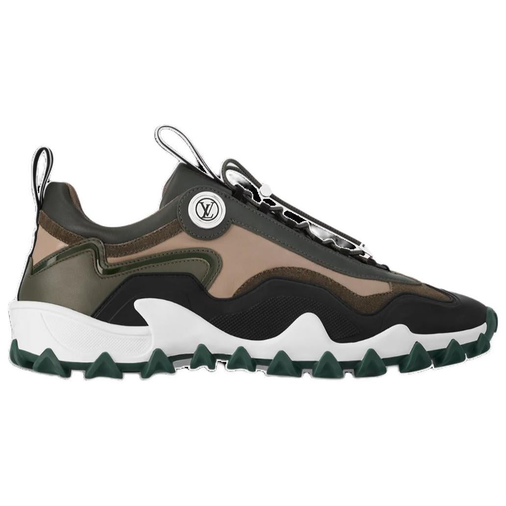 LOUIS VUITTON LV Rush Slip-Resistant Low-Top Casual Shoes Women's Khaki Green