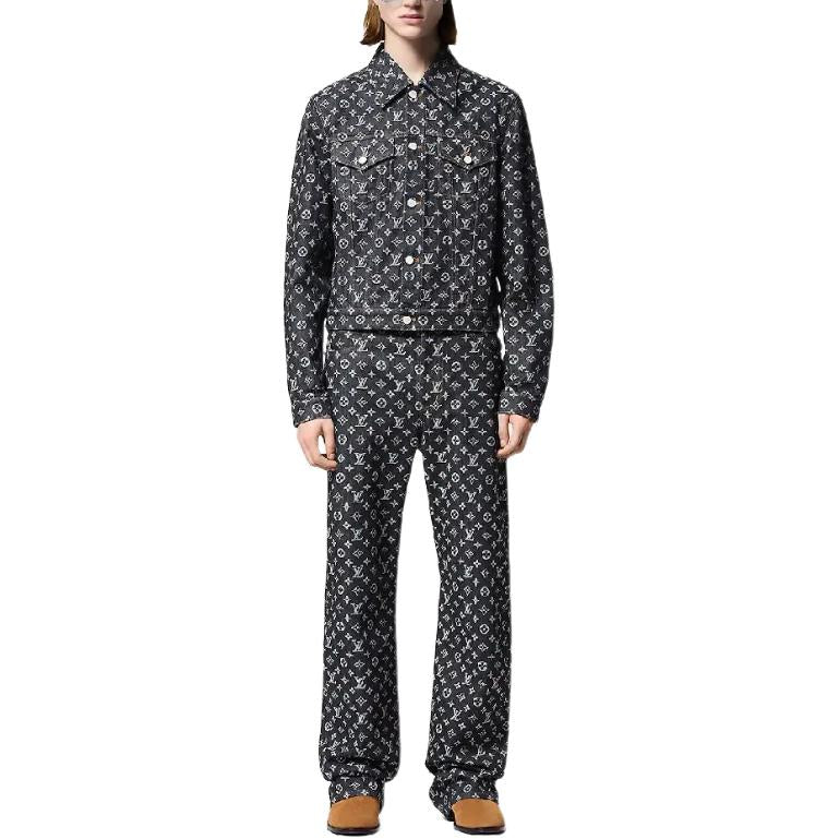 LOUIS VUITTON 1AGHV8 Monogram Jacquard Denim Skate Pants