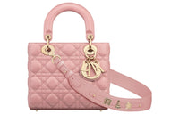 DIOR Lady DiorMy ABCDior Lambskin Shoulder Bag Crossbody Bag Handbag Small Size Women's Pink