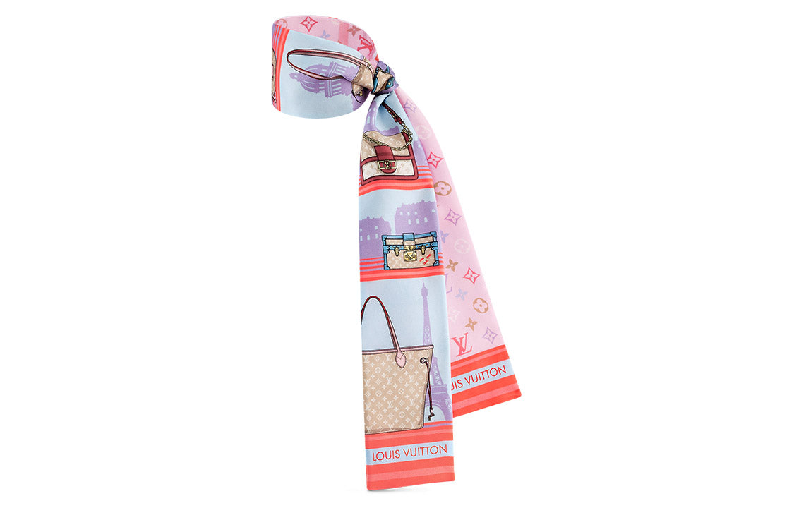 LOUIS VUITTON Mulberry Silk Scarf Women's Rose Pink