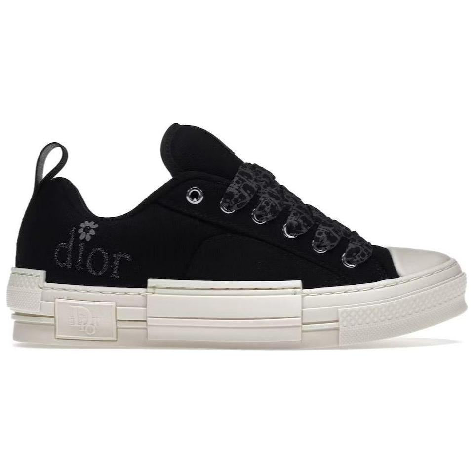 DIOR B23 Skater Low Top Erl Black Cotton Canvas