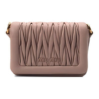 MIU MIU Matelassé Sheepskin Messenger Bag Shoulder Bag Crossbody Bag Women's Egg White Stone Color