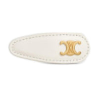 CELINE Snap Hair Clip In Calfskin Brass With Gold Finish And Steel
