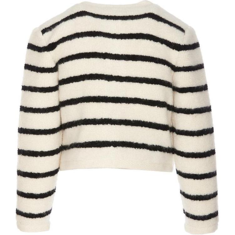 CELINE Marinière Cardigan Jacket In Wool