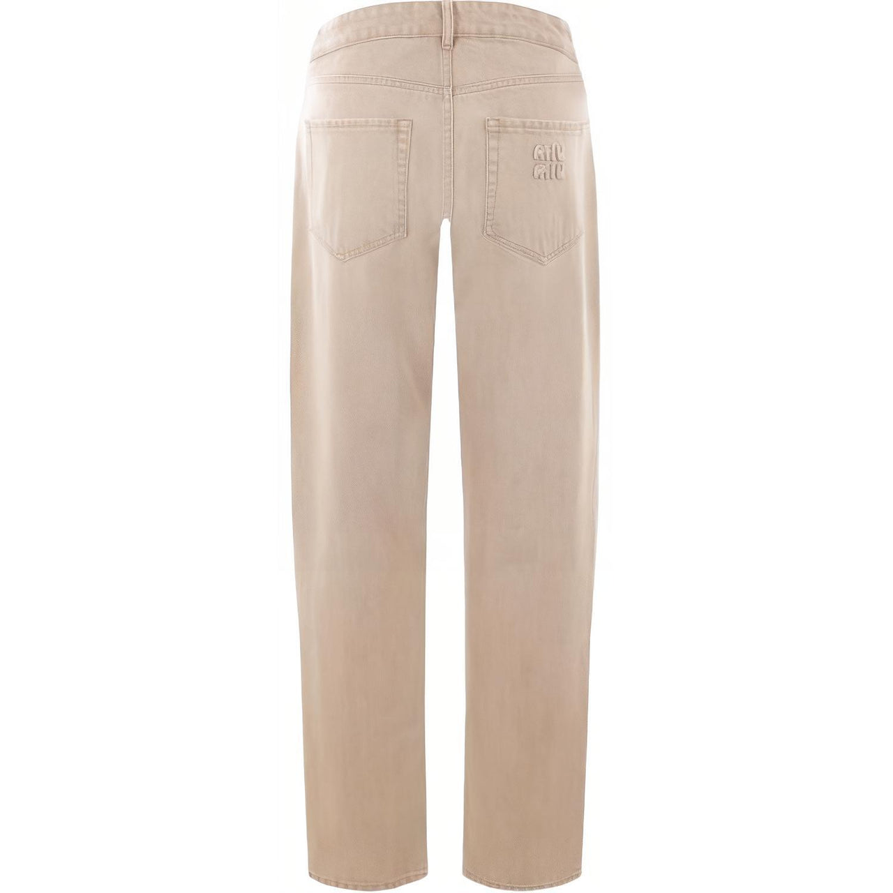 MIU MIU Logo Patch Straight-Leg Jeans