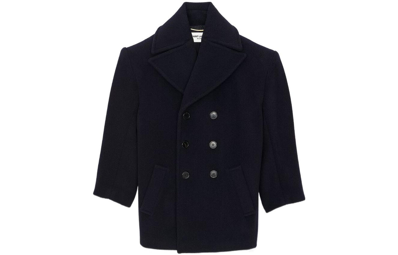 SAINT LAURENT Double breasted Wool Coat