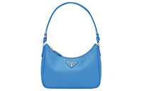 PRADA Leather Handbag Shoulder Bag Women's Blue