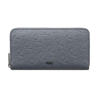 DIOR Calfskin Wallet Men's Dark Gray