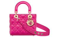 DIOR Lady DiorMy ABCDior Lambskin Shoulder Bag Crossbody Bag Handbag Small Size Women's Rose Red