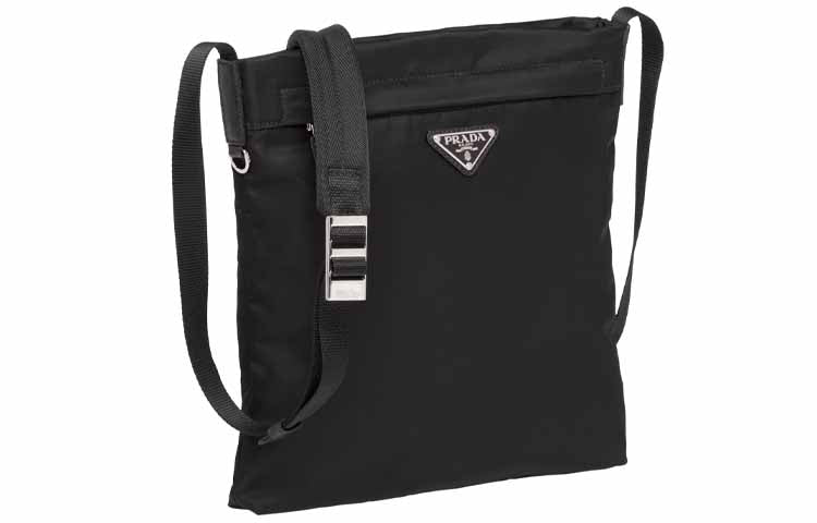 PRADA Fabric Portable Crossbody Bag Shoulder Bag Men's Black