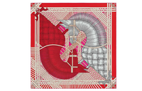 HERMES Silk Scarves Women's Red