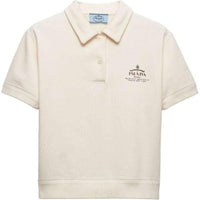PRADA Logo-print Fleece Polo Shirt