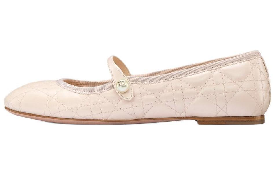 DIOR Flat Mary Jane Shoes Women's Quartz Pink